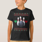 Bowling Ugly kerstSweater Xmas T-shirt (Voorkant)