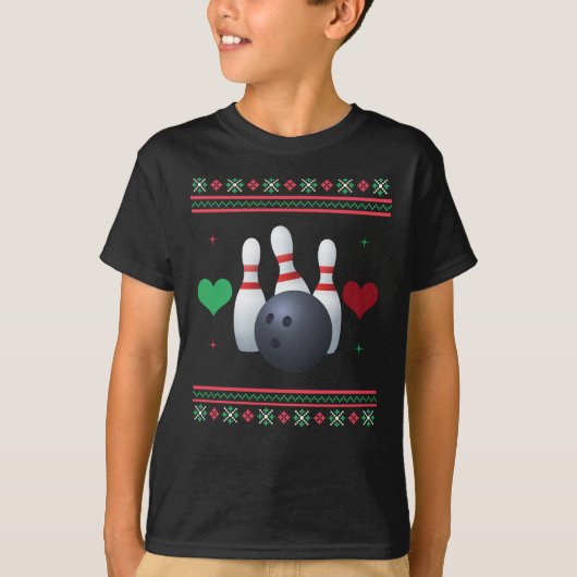 Bowling Ugly kerstSweater Xmas T-shirt (Voorkant)