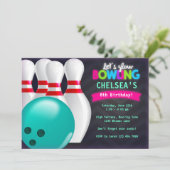 Bowling Uitnodiging (Staand voorkant)