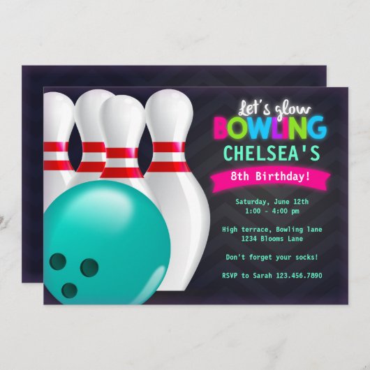 Bowling Uitnodiging (Voorkant / Achterkant)