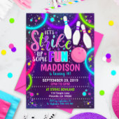 Bowling Uitnodiging Bowling Verjaardagstaking