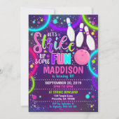 Bowling Uitnodiging Bowling Verjaardagstaking (Voorkant)