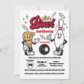 Bowling uitnodiging - Rood (Voorkant)