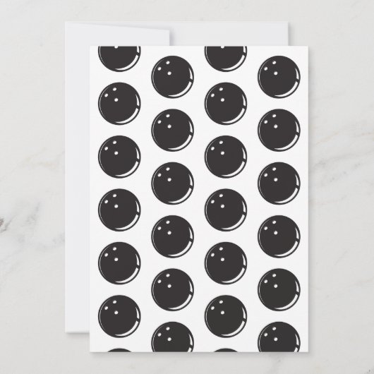 Bowling  uitnodiging - Rood (Achterkant)