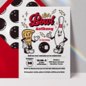 Bowling  uitnodiging - Rood