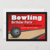 Bowling - uitnodiging van Rode verjaardag (Voorkant)