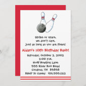 Bowling-uitnodigingen Kaart (Voorkant / Achterkant)