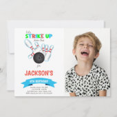 Bowling-uitnodigingen met foto kaart (Voorkant)