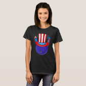 Bowling Uncle Sam American Flag Fireworks 4th of J T-shirt (Voorkant volledig)