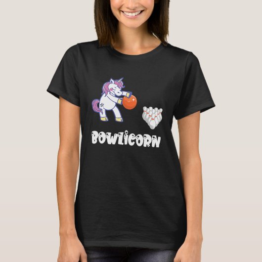 Bowling Unicorn Bowling Team Bowler Bowling Pin St T-shirt (Voorkant)