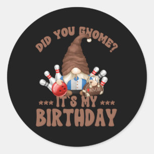 Bowling vader voor bowling kabouter ronde sticker