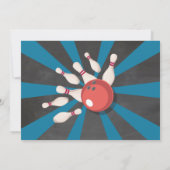 Bowling Verjaardag Blauw Strike Fun Bowl Jongens F Kaart (Achterkant)