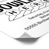 Bowling Verjaardag Bowling Art Kleurkunst Activite Poster (Hoek)