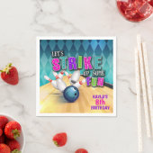 Bowling Verjaardag Party Servet - Meisje (Insitu)