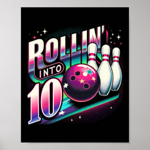 Bowling Verjaardag Rol In 10 Feestje 10de Verjaard Poster