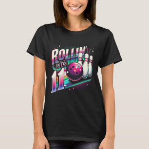 Bowling Verjaardag Rolin In 11 Feestje 11de Verjaa T-shirt