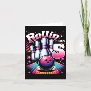 Bowling Verjaardag Rollin In 5 Partij 5e Verjaarda Kaart