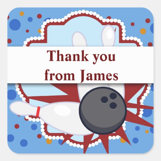 Bowling verjaardagsfeest dankzij sticker (Voorkant)