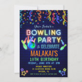 Bowling Verjaardagsfeest Uitnodiging (Voorkant)