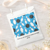 Bowling verjaardagsfeestje blauw bedankzakje (Geknipt)