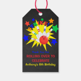 Bowling verjaardagsfeestje dank u cadeau Labels Cadeaulabel