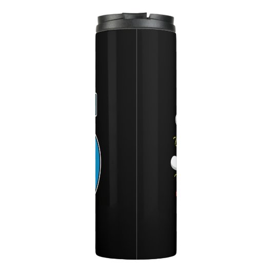 Bowling verjaardagsfeestje Graphic Thermosbeker (Achterkant)