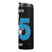 Bowling verjaardagsfeestje Graphic Thermosbeker (Geroteerd rechts)