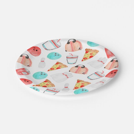 Bowling verjaardagsfeestje kind bord (Gekanteld)