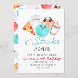 Bowling verjaardagsfeestje kind uitnodiging