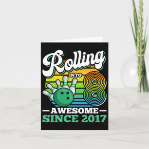 Bowling verjaardagsfeestje rollen in 8 jaar Boy 8T Kaart