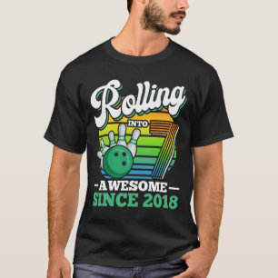 Bowling verjaardagsfeestje rollend naar 7 jaar jon t-shirt