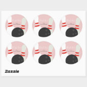 Bowling Verjaardagsfeestje Ronde Sticker (Vel)