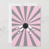 Bowling verjaardagsfeestje Tenpin Meisjes Roze Uit Kaart (Achterkant)