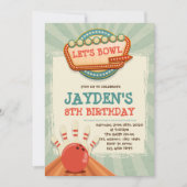 bowling verjaardagsfeestje uitnodiging (Voorkant)