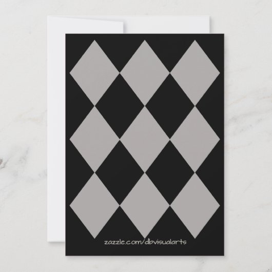 Bowling Verjaardagsfeestje Zwart Grijs Leeftijd aa Kaart (Achterkant)