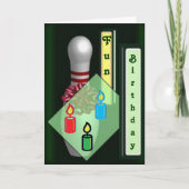 Bowling verjaardagskaarten kaart (Voorkant)