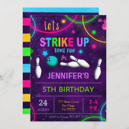 Bowling Verjaardagsuitnodiging Kaart