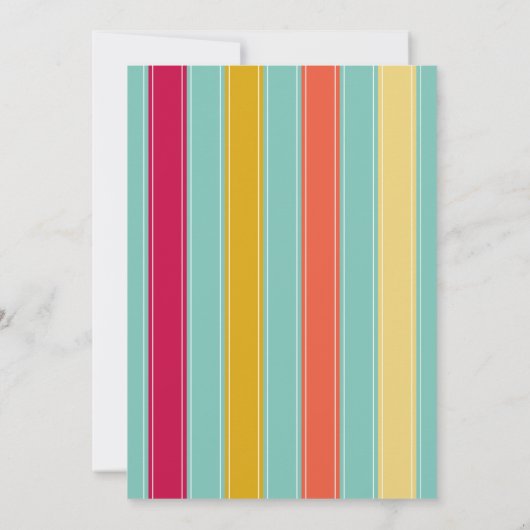 Bowling verjaardagsuitnodiging Retro Kaart (Achterkant)