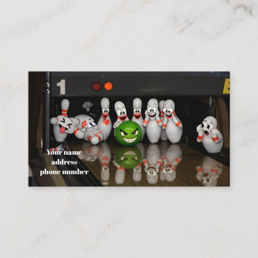 Bowling  visitekaartje (Voorkant)