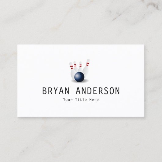Bowling Visitekaartje (Voorkant)