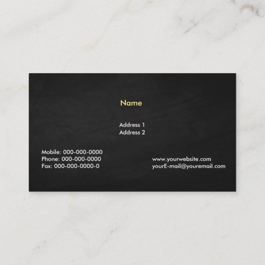 Bowling Visitekaartje (Achterkant)