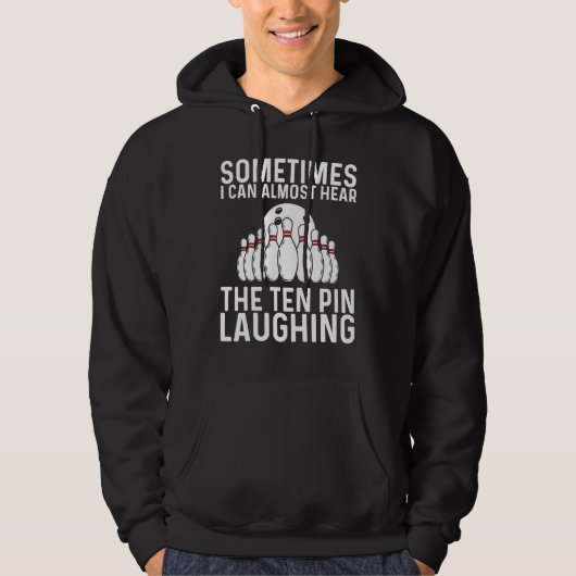 Bowling voor mannen Bowling game Bowler Player 1 Hoodie (Voorkant)