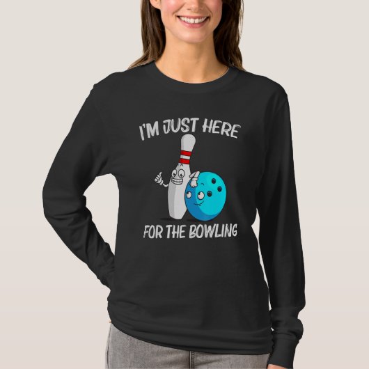 Bowling voor mannen Vrouwen Bowling Team reservesp T-shirt (Voorkant)