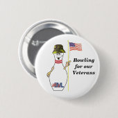Bowling voor onze veteranen ronde button 5,7 cm (Voorkant /achterkant)