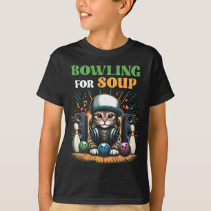 Bowling voor soep muziek kat stijl DJ Cat Wearing  T-shirt