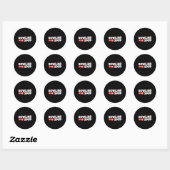 Bowling voor soep ronde sticker (Vel)