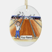 Bowling - Vrouw Keramisch Ornament (Rechts)