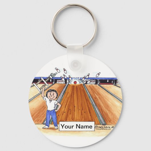 Bowling - Vrouw Sleutelhanger (Voorkant)