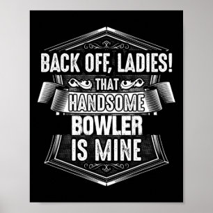 Bowling Vrouw T-shirt Poster