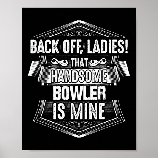 Bowling Vrouw T-shirt  Poster (Voorkant)